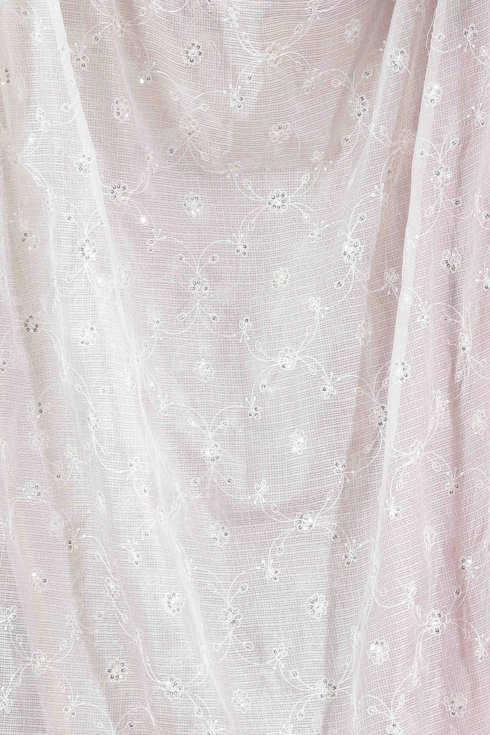 Off White Kota Cotton Embroidered Dupatta