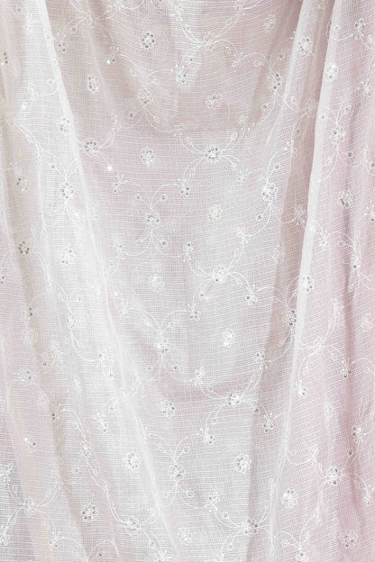 Off White Kota Cotton Embroidered Dupatta