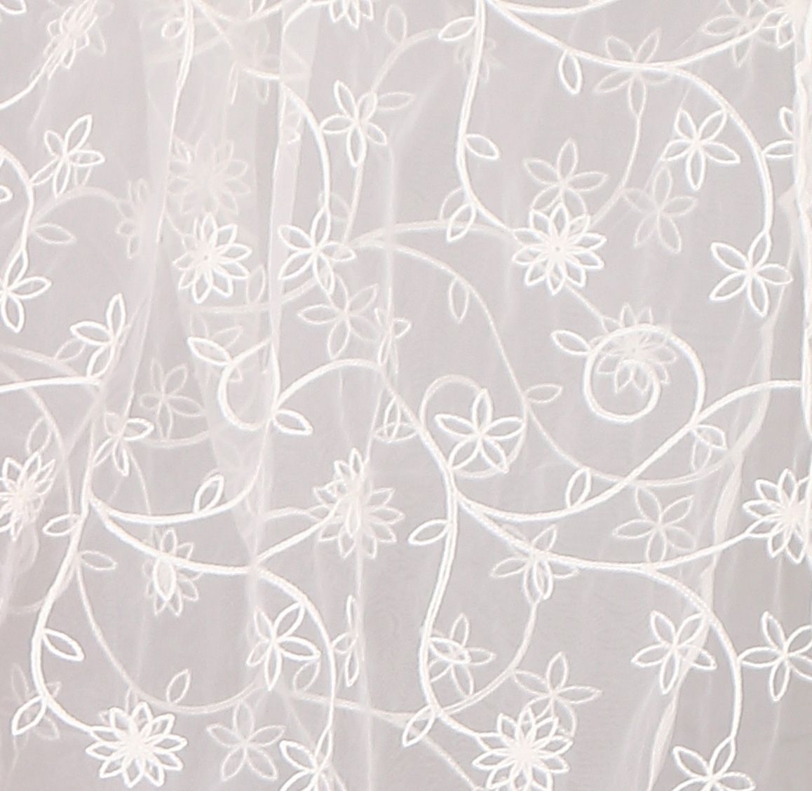 D6 Off White Embroidered Dupatta